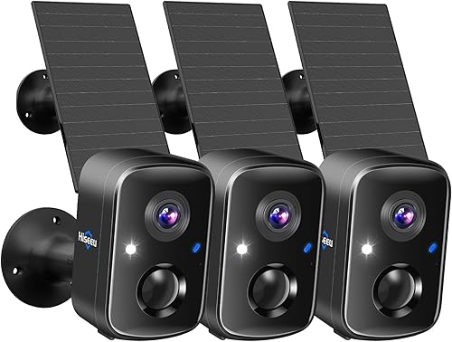 Miniatura 12 de Hiseeu Cámaras de seguridad solar inalámbricas para exteriores, paquete de 2, cámaras wifi de 3K 4MP alimentadas por batería para vigilancia