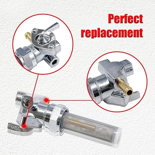 Miniatura 4 de Petcock - Válvula de combustible de 0.866 in de salida derecha para Harley Davidson Sportster Big Twin Dyna Fatboy Electra Glide Heritage Softail