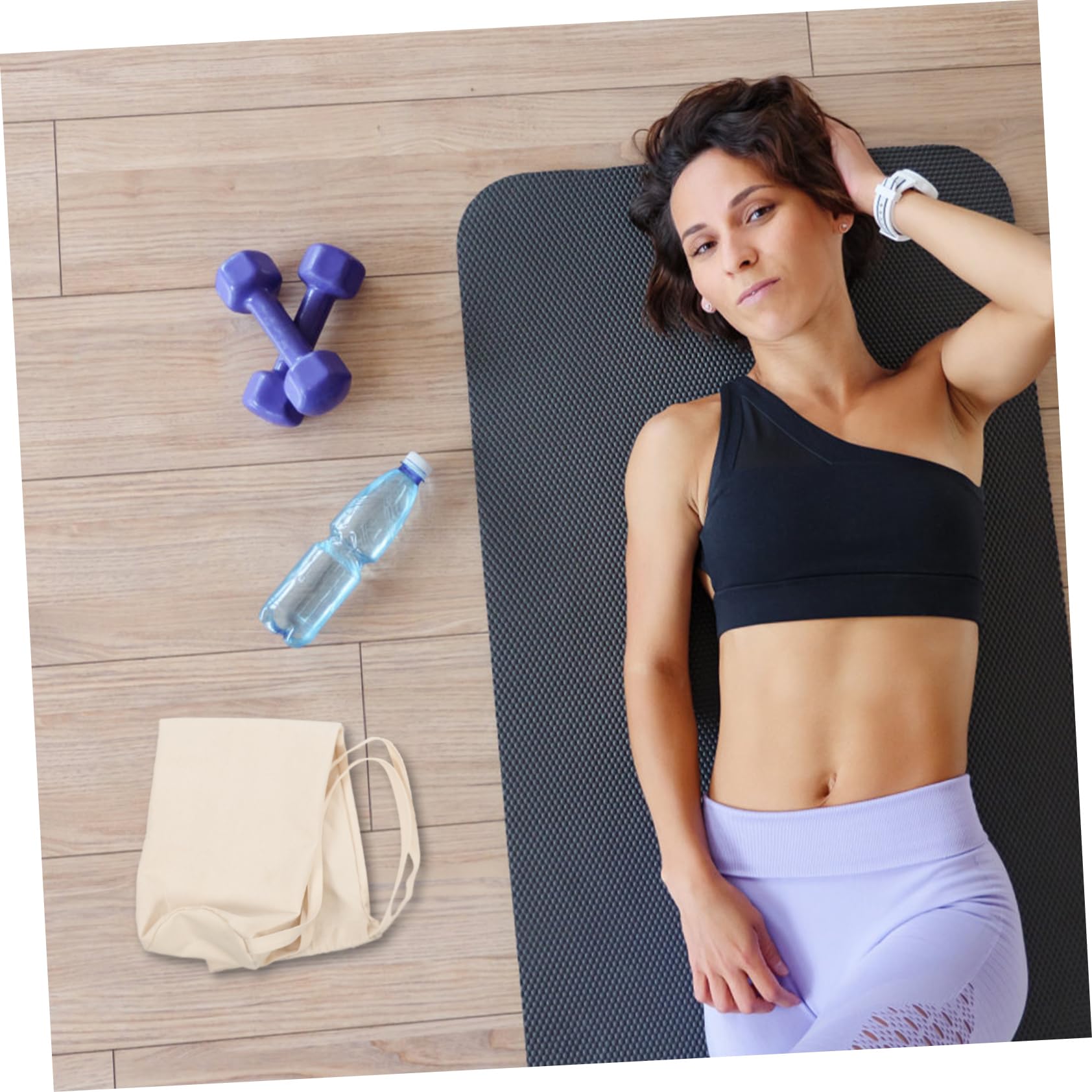 ibasenice Yoga-aufbewahrung Tasche Reise-yogamatte Trainieren Träger Für Sportmatten Veranstalter Die Tragen Tragbare Yoga -Tasche Leicht Joga Für Frauen Weiß Stoff