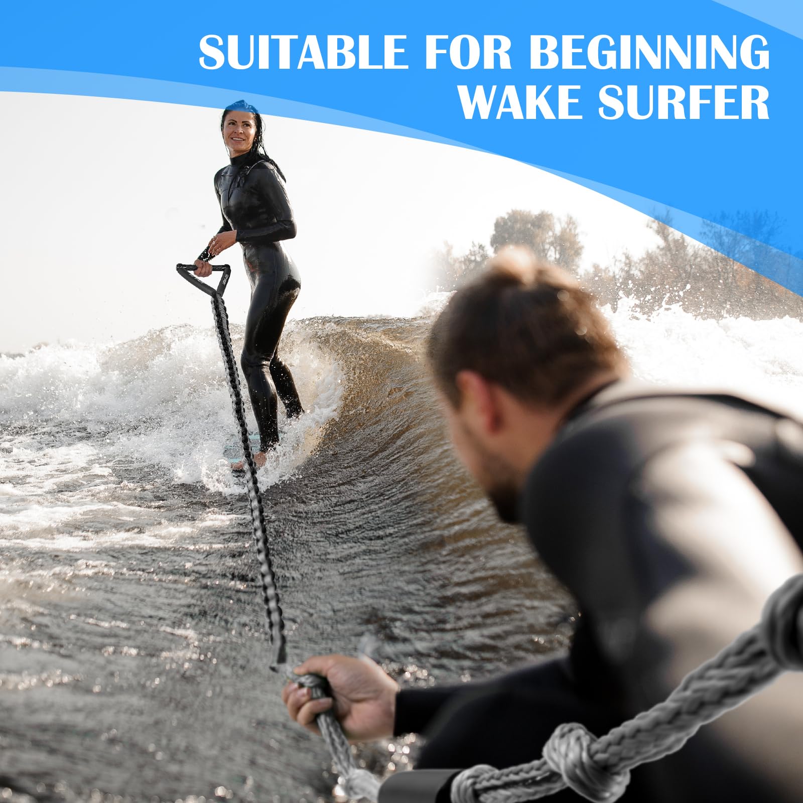 7,6 m langes Wakesurfseil mit Griff