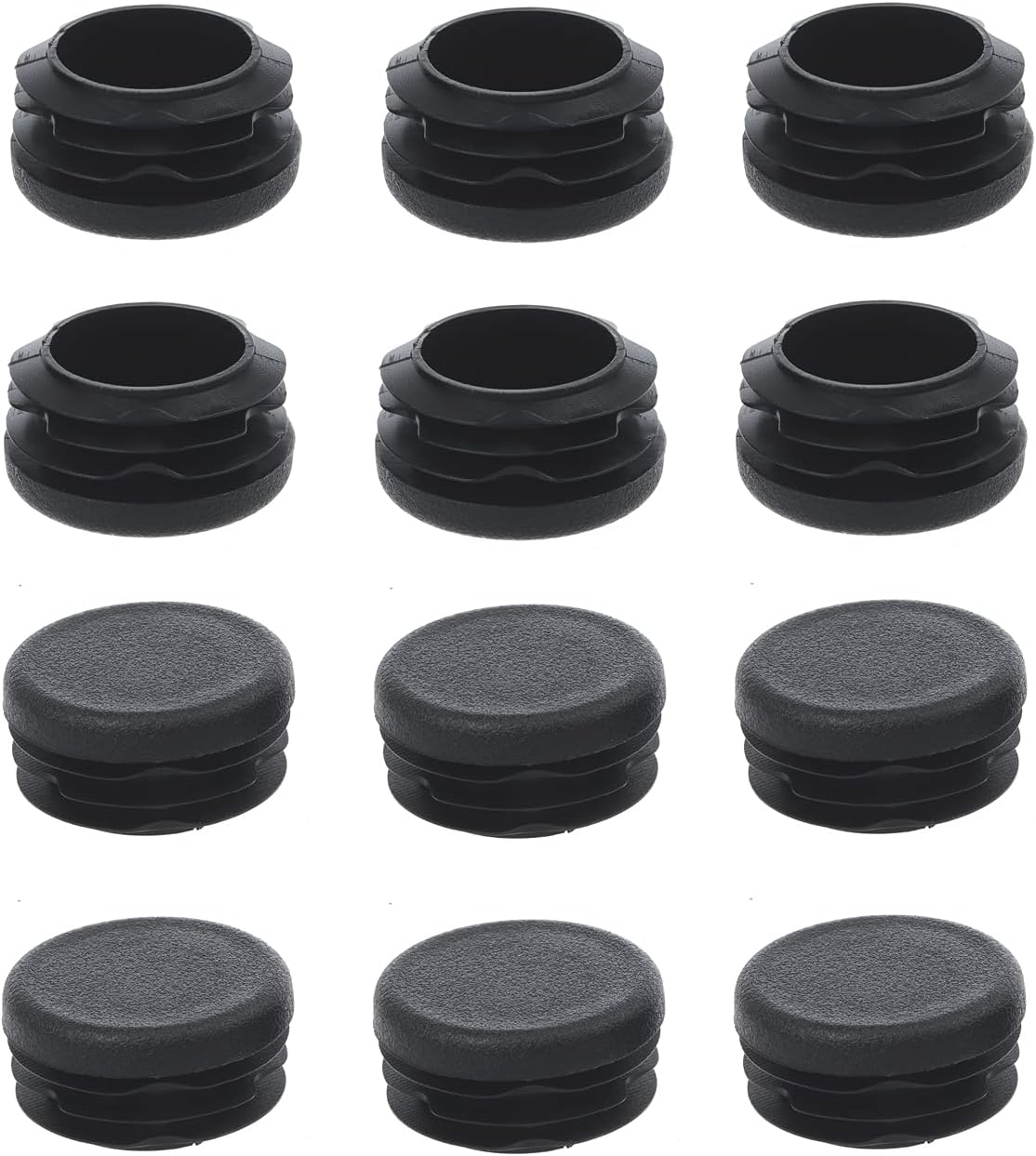 11/4 Inch Round Tubing End Caps, 12Pcs Plastic Plug 11/4 Inch Outer