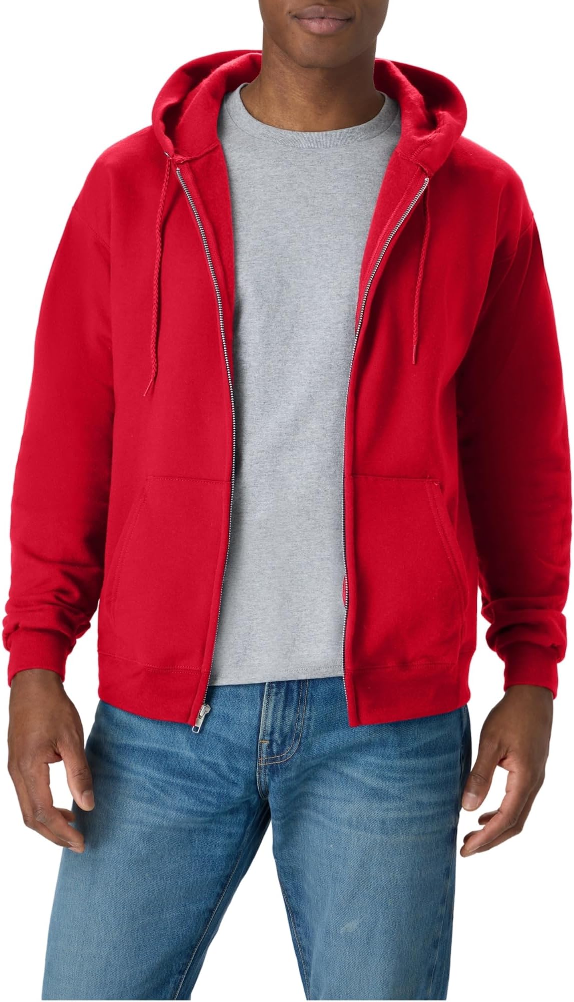 Men's Zip-up Hoodie, Ecosmart Fleece Full-zip Hoodie for Men, Hooded Sweatshirt