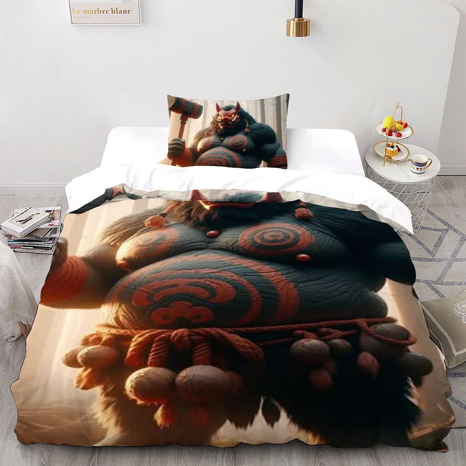 Housse de couette sanglier microfibre infroissable : le lit enfant parfait sans repassage