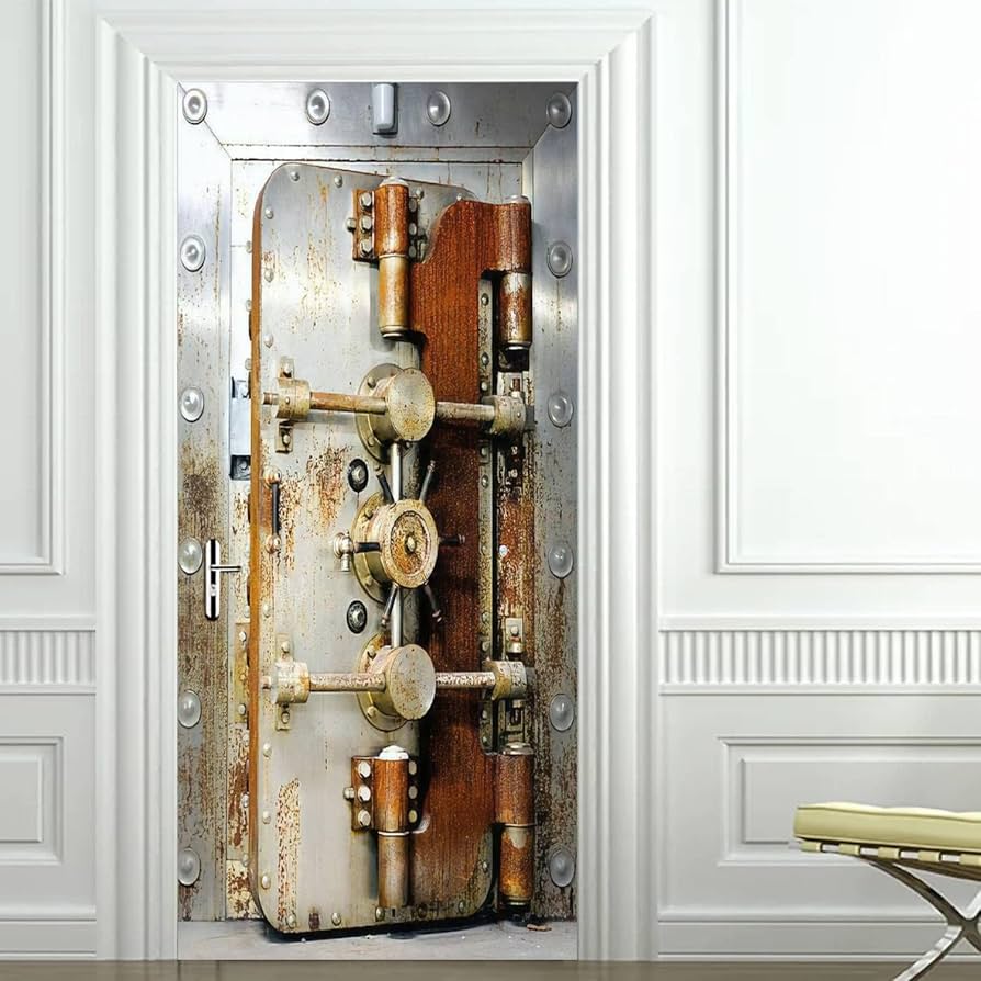 VIRANDA 3D Peel And Stick Door Sticker Removable Self-Adhesivev Murals