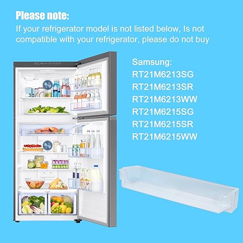 Miniatura 5 de DA63-08646A - Estante para puerta de refrigerador, estante de repuesto para refrigerador compatible con Samsung RT21M6213SR, RT21M6215SG