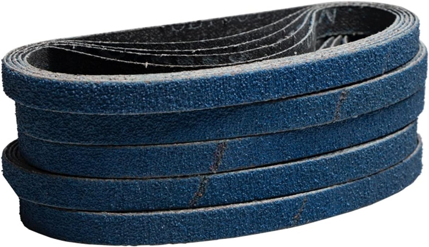 Nastro abrasivo Nastro abrasivo 25 pezzi 10x330mm 3/8"x13" Nastri abrasivi in zirconio blu Grana 60 80 120(120-medium)