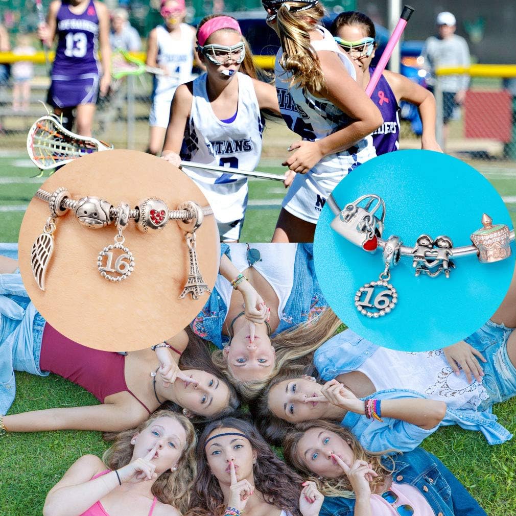 Miniatura 7 de 16 17 18 19 20 21 22 24 25 26 30 32 33 35 37 40 49 50 60 69 77 80 88 99 dijes de plata de ley 925 que se ajustan a pulserascollar Pandora colgantes