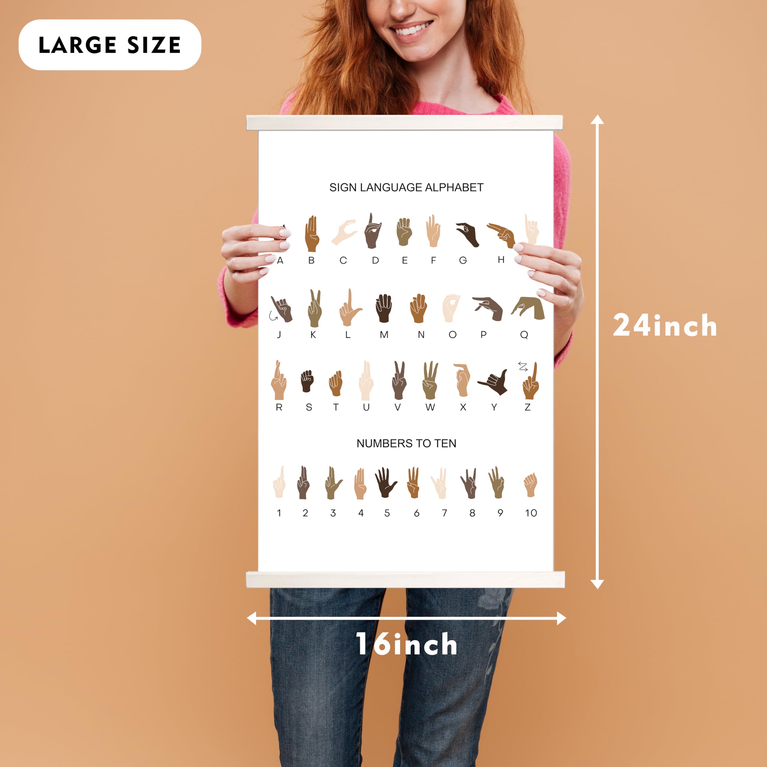Snapklik.com : American Sign Language Poster - ASL Alphabet Wall Art