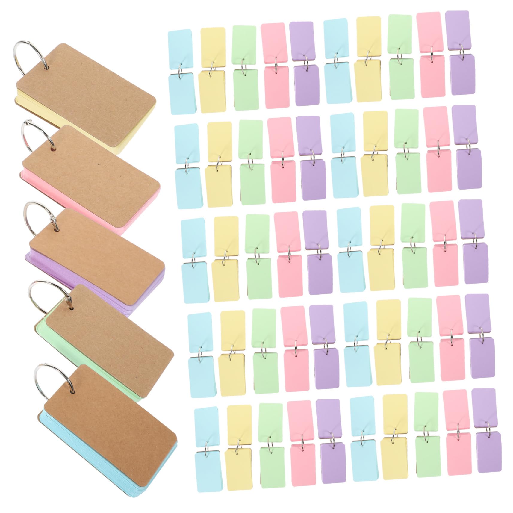 PACKOVE 4 Stück 5 Karteikarten zum Lernen leere Karten Flash- leere papierkarte e Memo-Karte Speicher Flashcards Speicher DIY- Kartei Kartei Kraftkarton