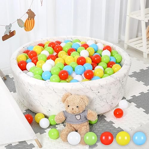STARBOLO Ball Pit Balls for Toddlers, Girls, Boys Ball Pit, BPA Free Crush Proof Plastic Toy Balls, Children's Pool Water Toys, Macaron Ocean Balls