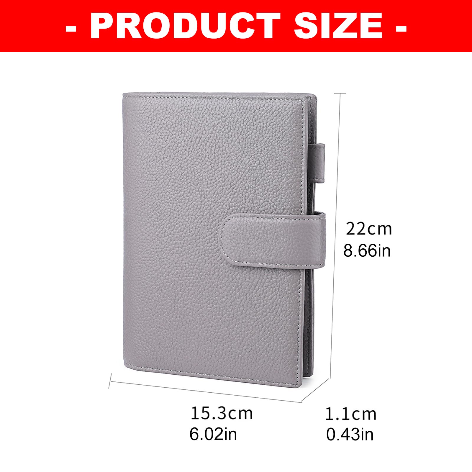 Custodia protettiva per notebook in pelle PU qualità con più slot per schede e portapenne per uffici, riunioni scolastiche, appunti, copertina in pelle per agenda