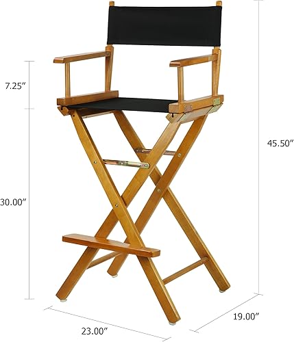 Miniatura 150 de Casual Home - Silla de director de 30 in, marco blanco, con lona color blanco, altura de barra