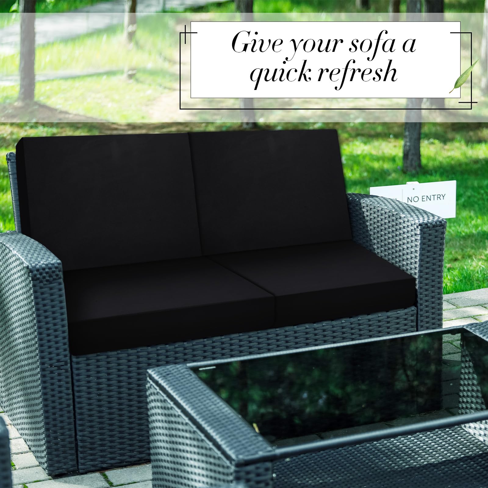 For Patio Furniture Newwiee Pcs Outdoor Cushion Covers Patio