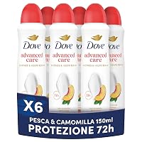 Dove Deodorante Spray Advanced Care Go Fresh Pesca, con Formula Idratante e Delicata sulla Pelle