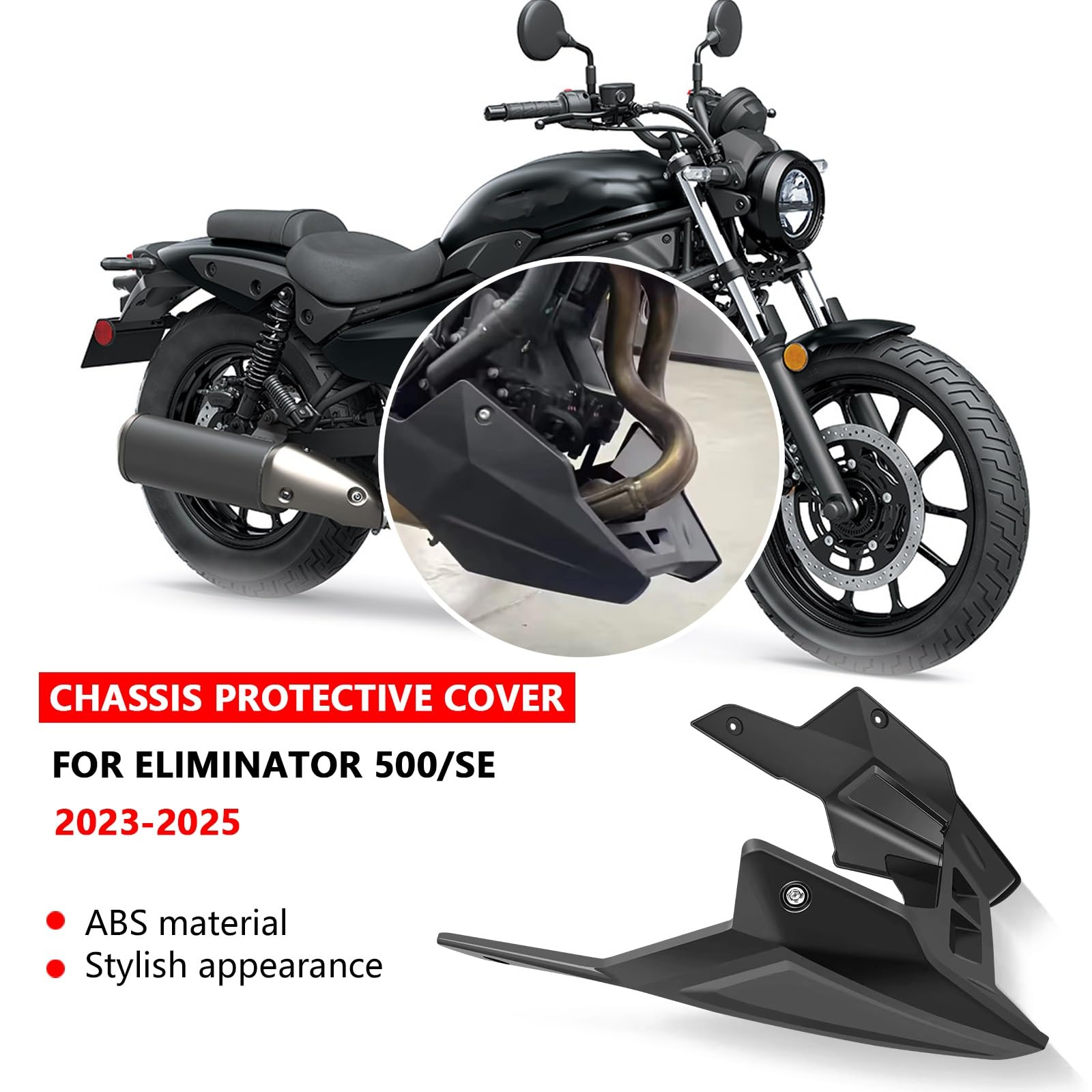 Pasuje do Eliminator 500 SE 2023-2025 akcesoria motocyklowe osłona podwozia osłona silnika osłona wydechu Osłona podwozia motocykla