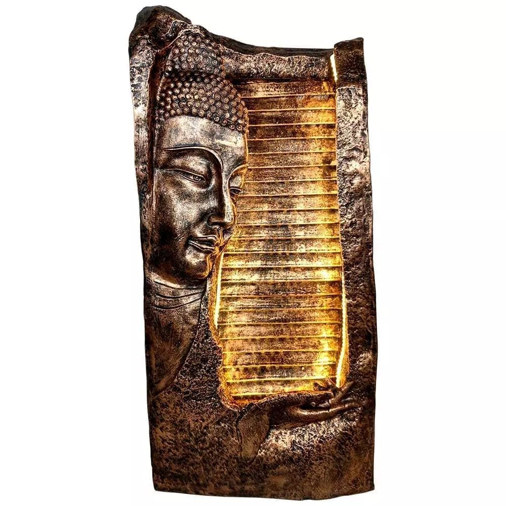 Buddha Statue Decorative Water Fountains for Outdoor Living Room,Office, Items for Home and Office dcor, Garden Table top Waterfall Indoor Home Decor (3.5 ft Height) (Copper)-image-5