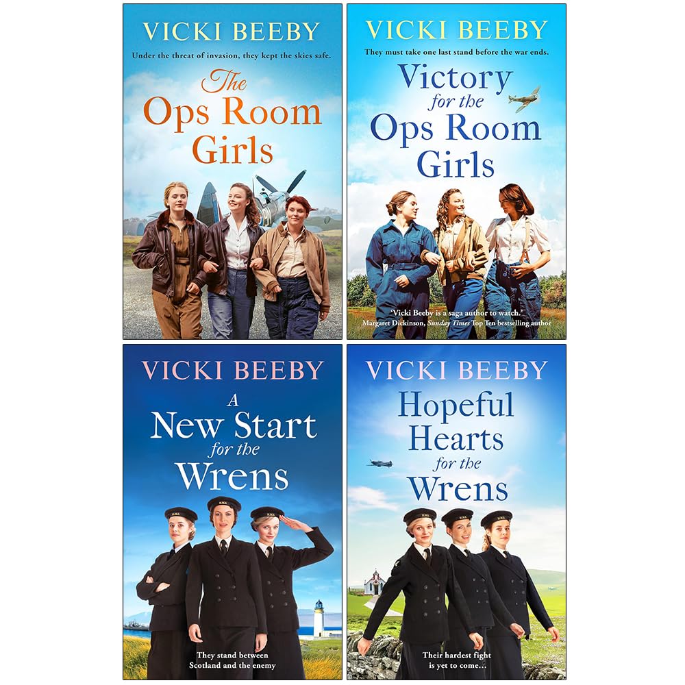Vicki Beeby Collection 4 Books Set (The Girls of Bomber Command, The Ops Room Girls, A Wrens' Wartime Christmas & A New Start for the Wrens)