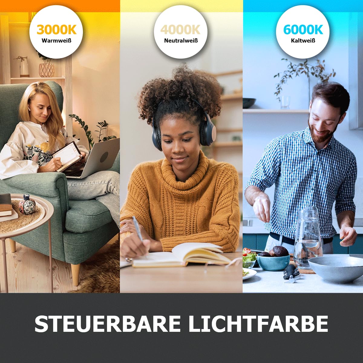 LED Anbaupanel 120x60cm 38W 6080lm 3CCT UGR<19 Deckenleuchte