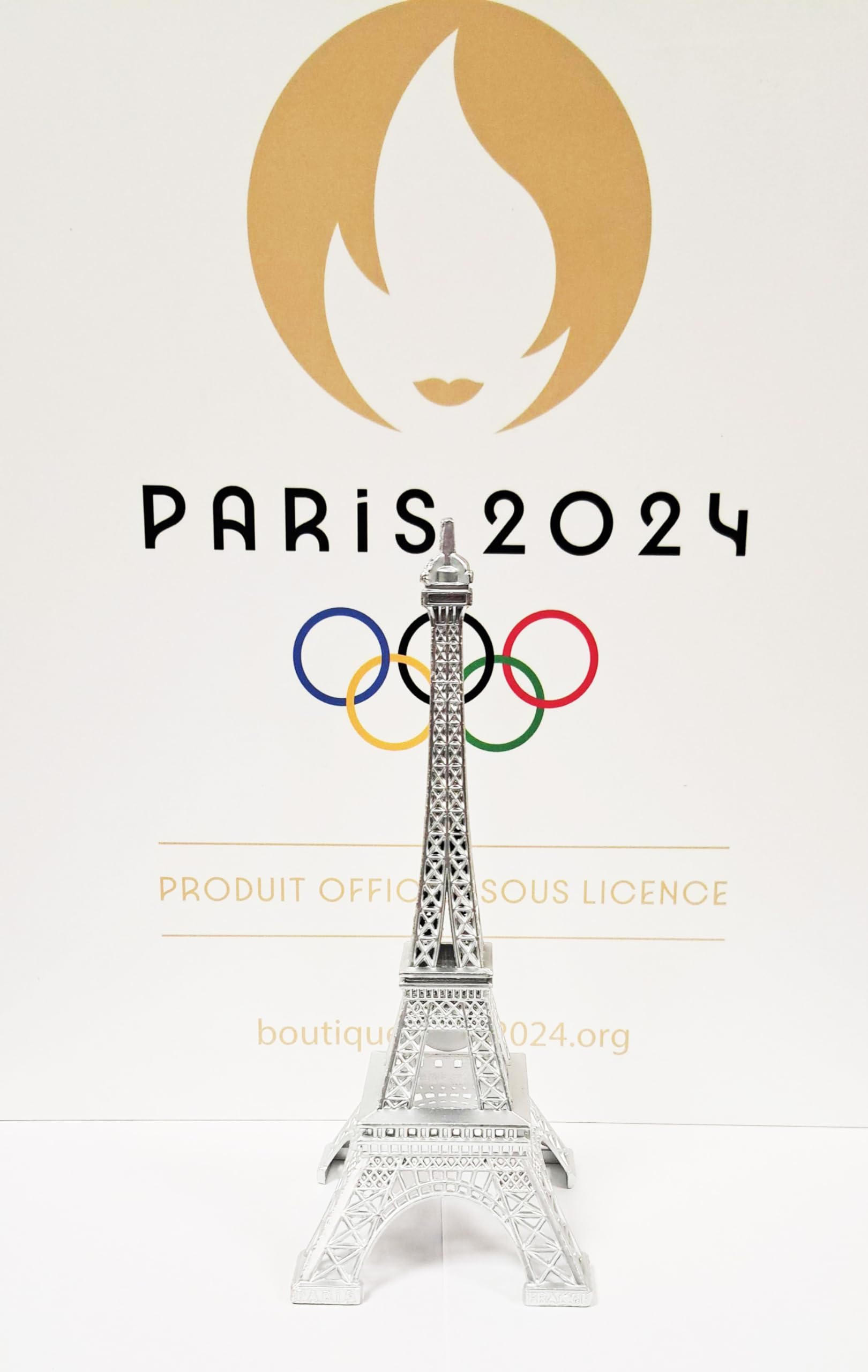 PARIS 2024 Torre Eiffel JO Collezione Ufficiale Giochi Olimpici e Paralimpici - 22 cm