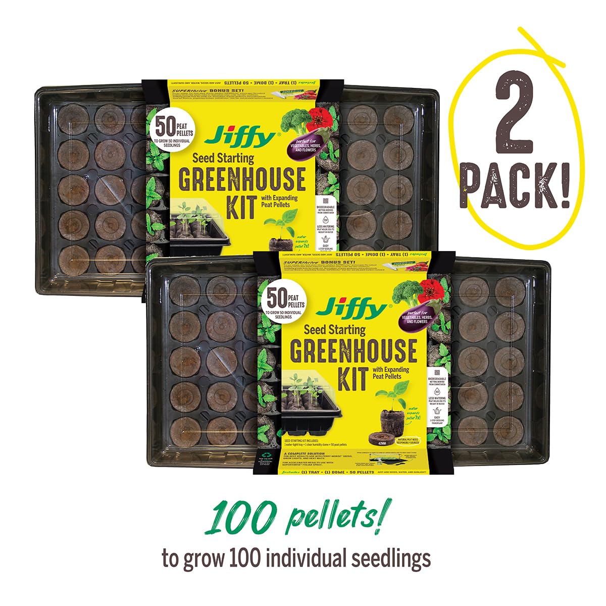 Amazon.com : Ferry Morse Jiffy Seed Starter Tray Kit - 50 Cell