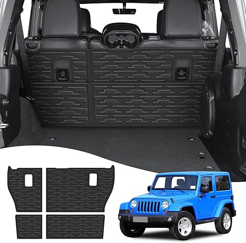 Revestimiento de carga para Jeep Wrangler JL Unlimited 4X4 2018-2023, tapete de suelo de maletero de elastómero termoplástico, antideslizante, para
