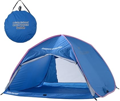 Amazon キャンパーズコレクション ワンタッチキャビンシェード フルクローズ 3人用ノーマル Ccs 6suv Npk ブルー 山善 Yamazen サンシェード シェルター