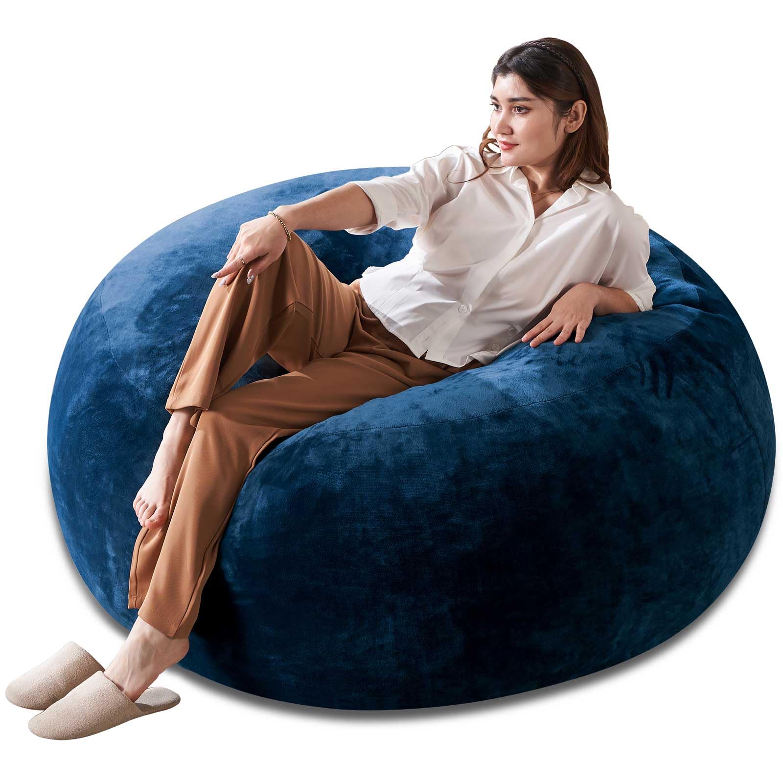 4FT Bean Bag Chair for Adults,beanbag Chair with Filler,Memory Foam,Cozy Floor Chair,Living Room Bean Bag for Adults,Suitable for bedrooms, Dorm