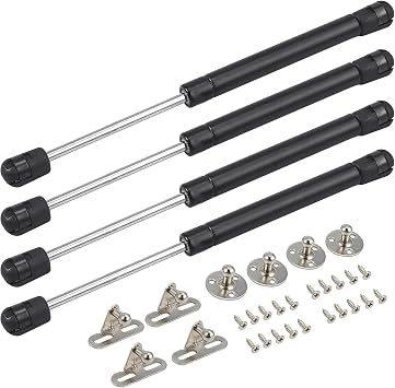 40N Gas Struts Cabinet Door Lift Support Black Pack of 4