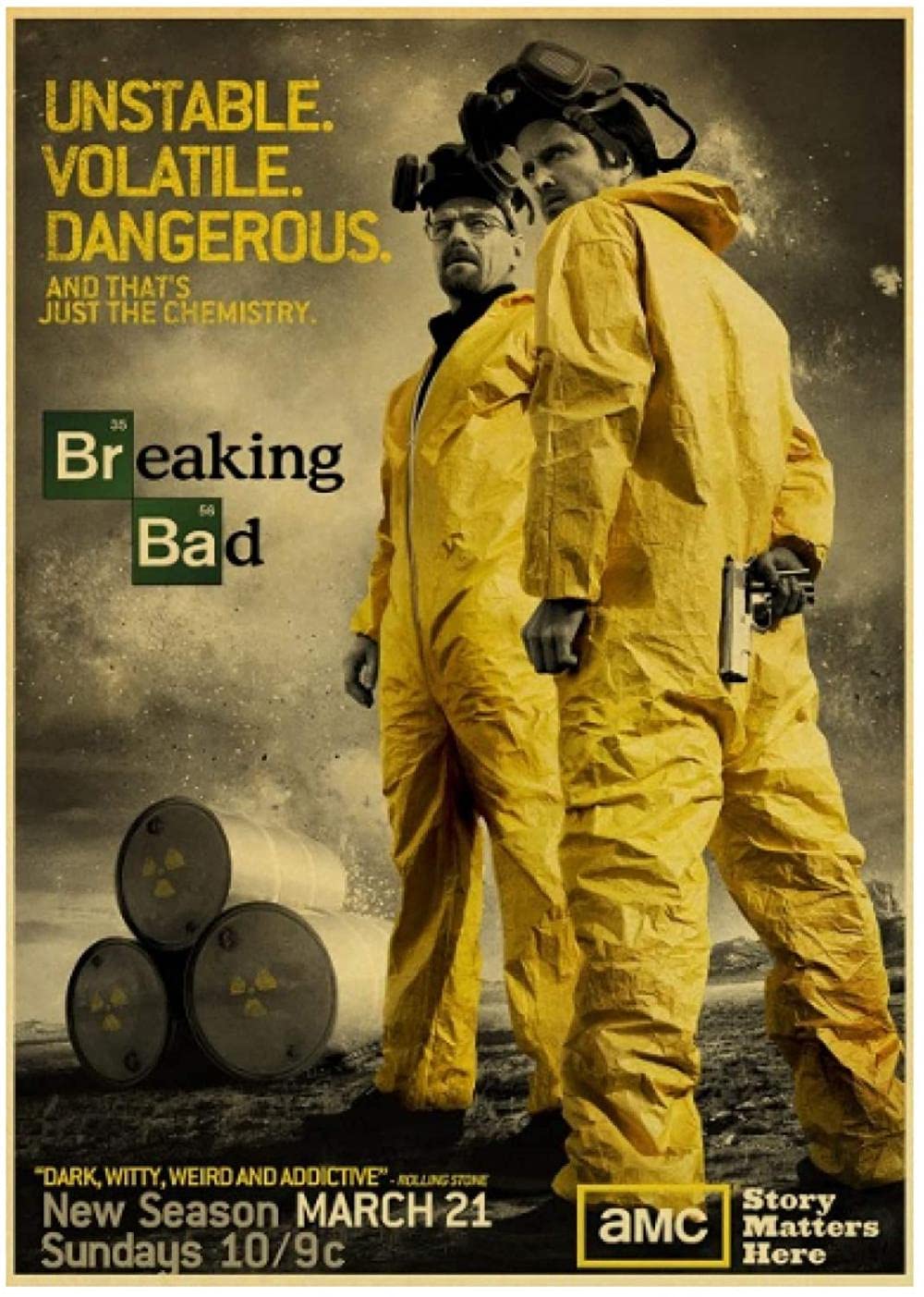 ERUZO Adult 5D Diamond Painting Set Breaking Bad Movie Retro Art Crafts, Suitable for Home Wall Decoration 50x60cm