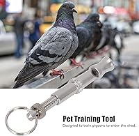 Vista 8 de Herramienta de silbato de entrenamiento para perro, silbato de pájaros, silbato de pájaro salvaje, palomas, silbato ultrasónico, silbato de acero