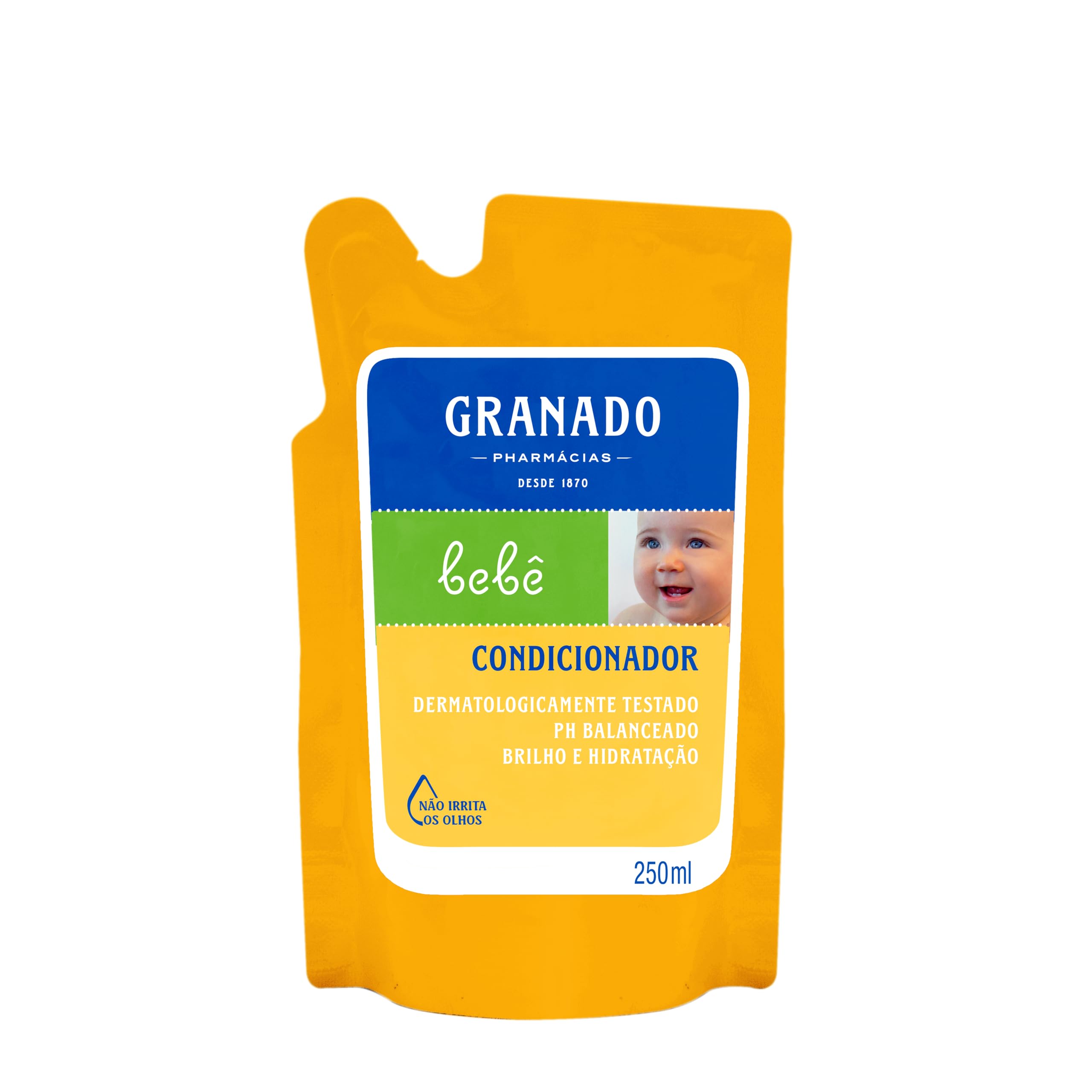Detalhe do rótulo do Condicionador Granado Bebê Calêndula 250ml