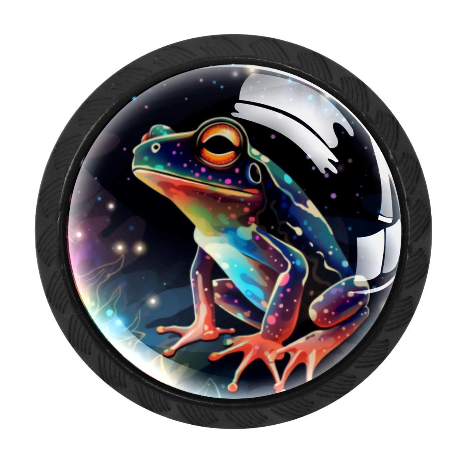 Chenzzzz Multicolored 12 4 Pack Starry Frog Kitchen Cabinet Knobs Drawer Knobs Door Dresser Handles For Personalized Gifts Great For Any Occasion