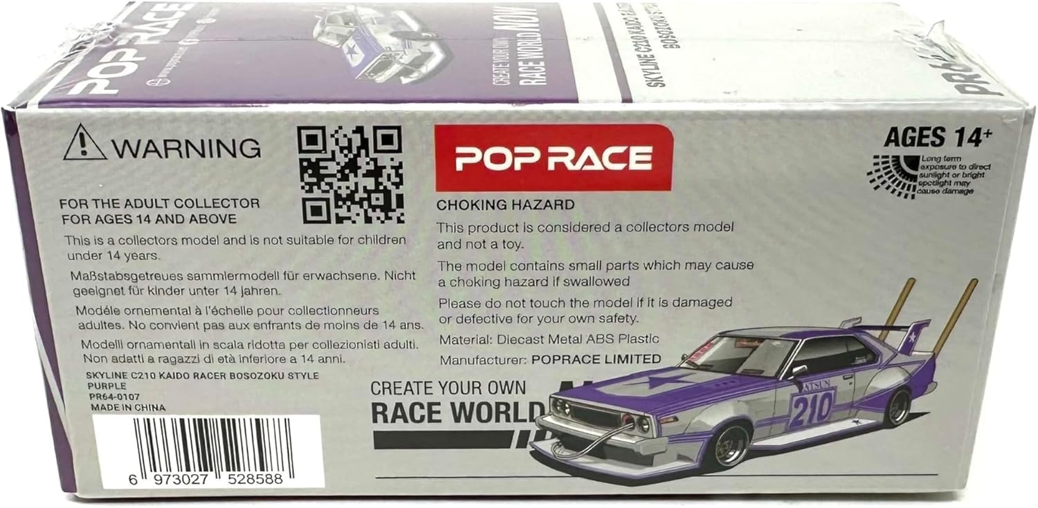 Amazon.com: Diecast Model Car Compatible with Pop Race 1:64 Nissan