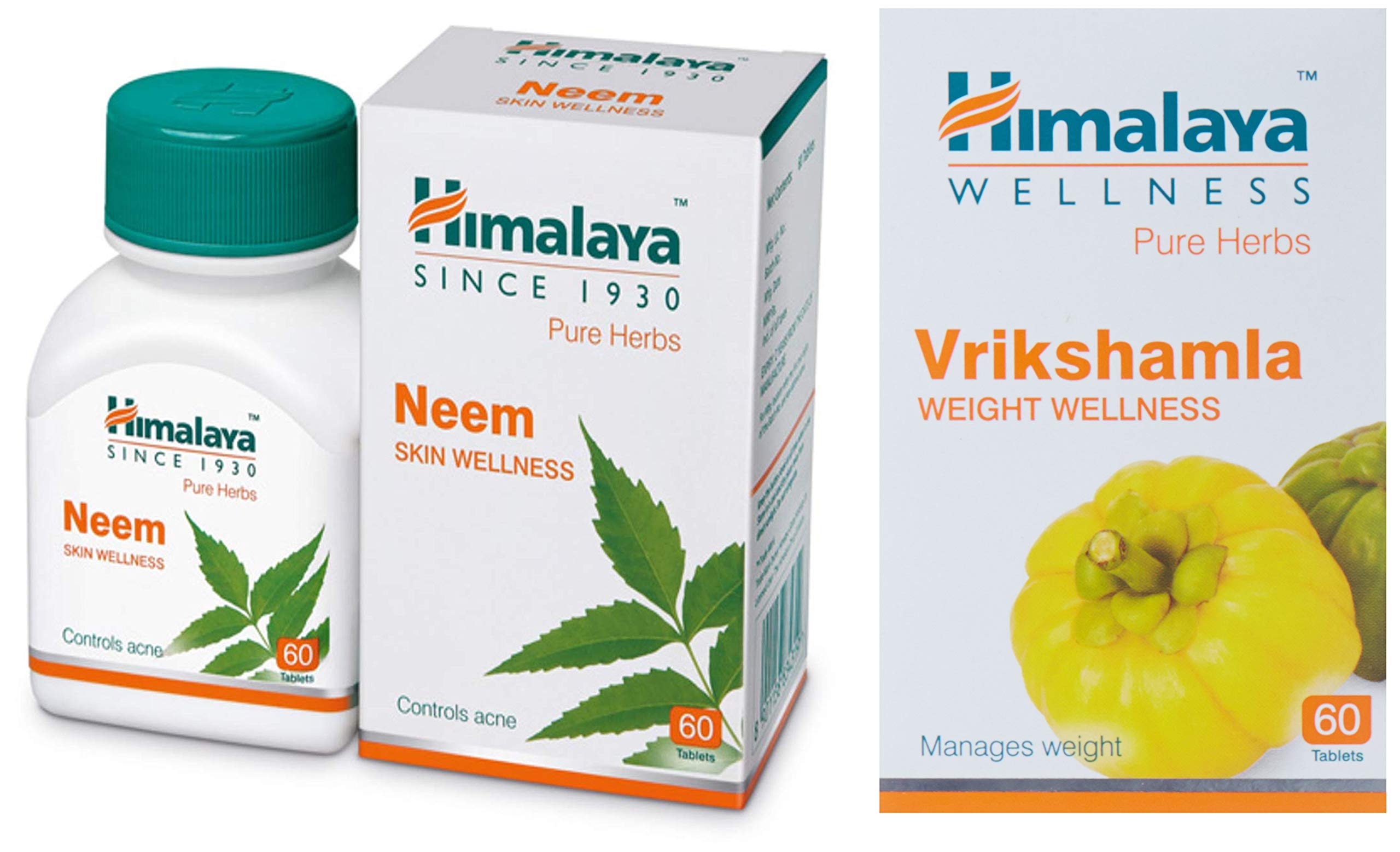 Himalaya Wellness Pure Herbs Skin Wellness Tablets 60 Count (Neem