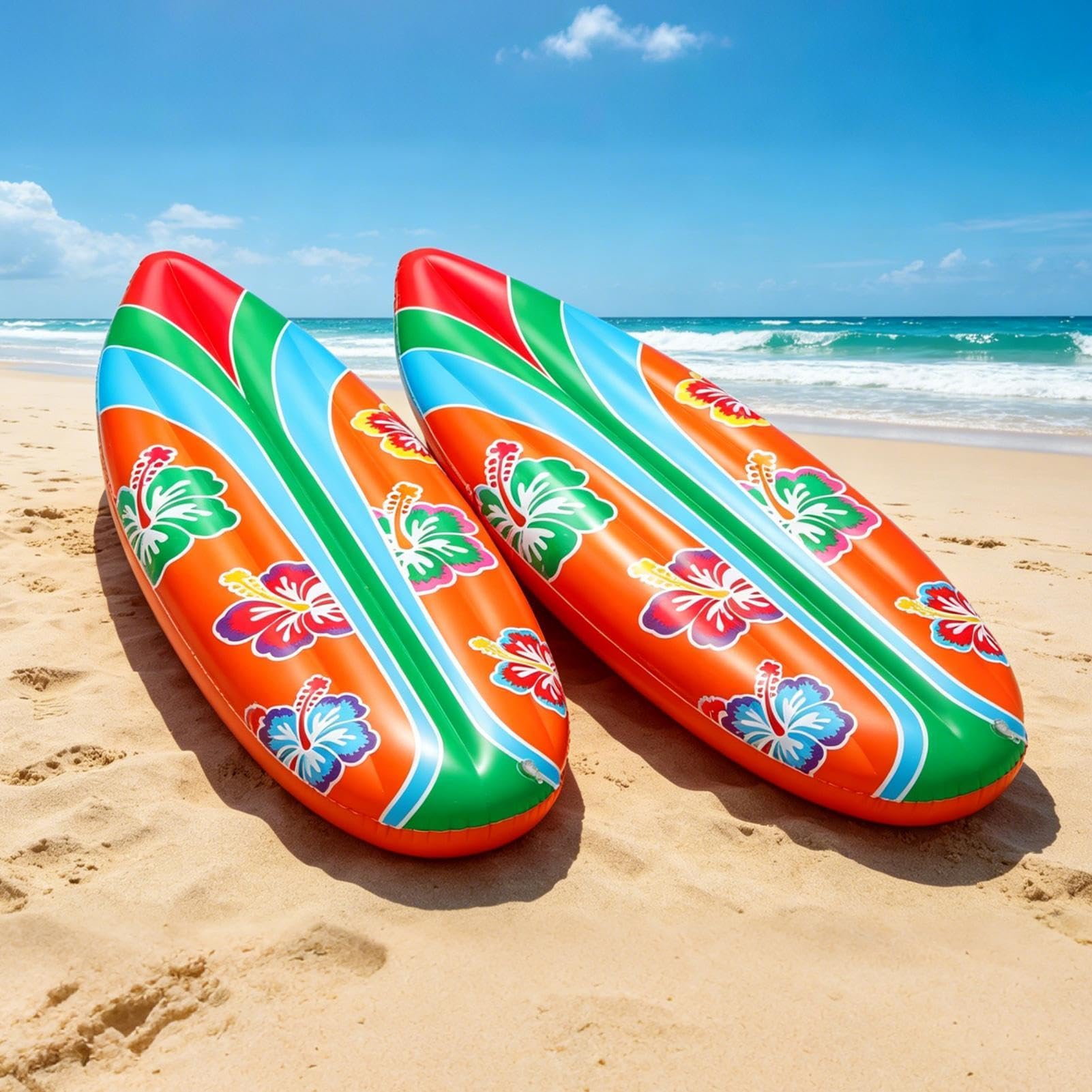 Aufblasbares Surfbrett 2 Teiliges – Lightweight Poolspielzeug Für Kinder Zum, Sleek, Spielen Im Pool, Am Garten Outdoor Bereich | Multipurpose Outdoor Indoor Utility Stylish