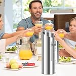 Stainless Steel Water Pitcher Carafe with Ice Guard and Handle, Rustproof Pitcher Container, Metal Pitchers, Polished Drinking Pitchers for Serving Water (1.5L)