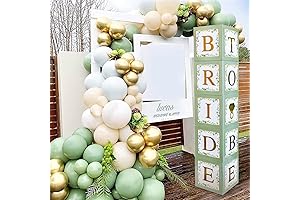 101PC Greenery Bridal Shower Decorations Balloon Boxes