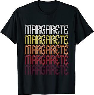 Margarete Retro Wordmark Pattern - Vintage Style T-shirt - Buy now