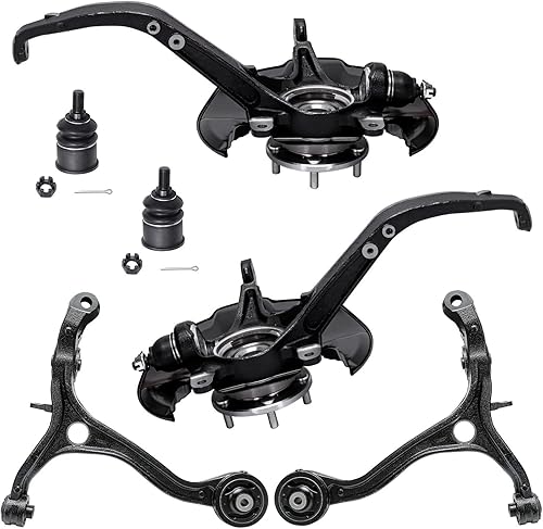 Miniatura 13 de Detroit Axle - Kit de suspensión delantera RWD para Chrysler 300 Dodge Charger Challenger Magnum 2 brazos de control superior con rótulas 2 rótulas