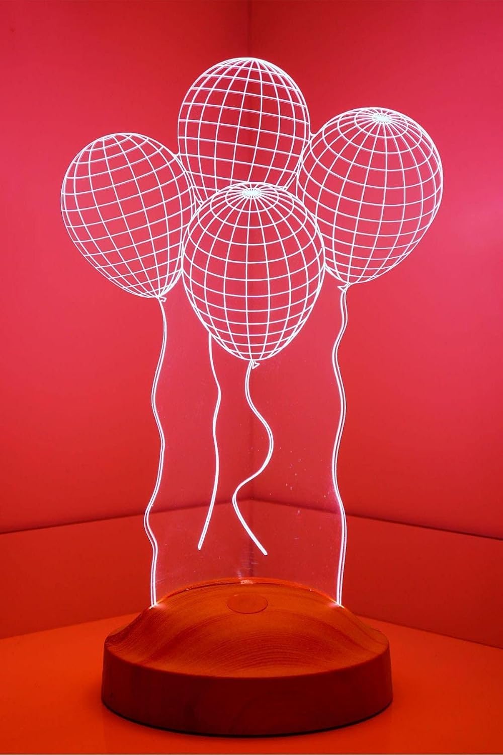 3 Boyutlu 3D Görünümlü Balon Led Lamba