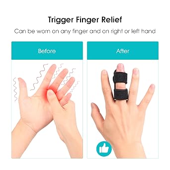 Cozyhealth Finger Splint (2 Pack), Universal Finger Straightener, Finger Brace for Arthritis pain and Support, Sprain Relief for Middle, Index, Ring, Pinky Fingers (A- Single Finger Splint, 2 Pack)