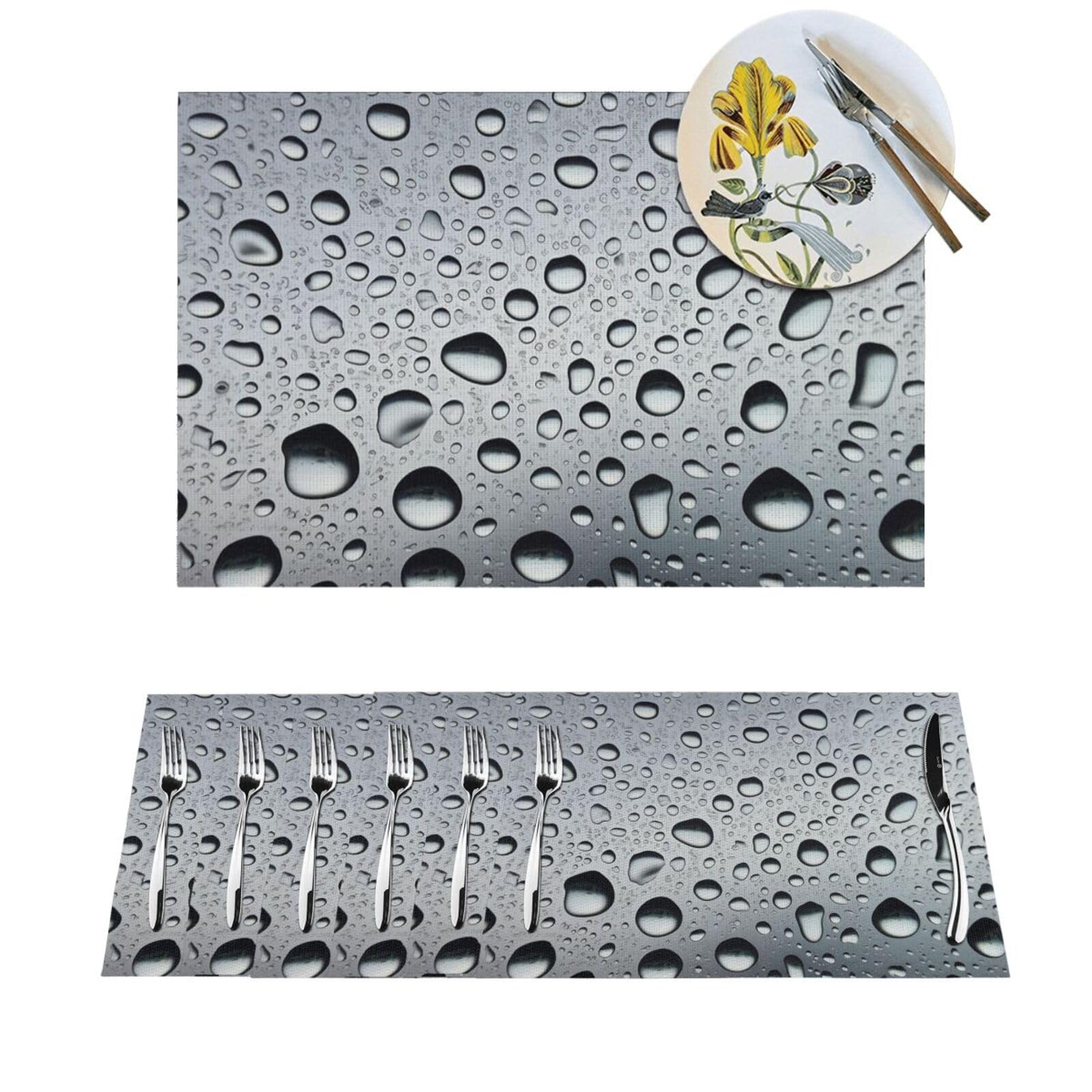 Sets de table antidérapants en PVC résistants à la chaleur pour cuisine