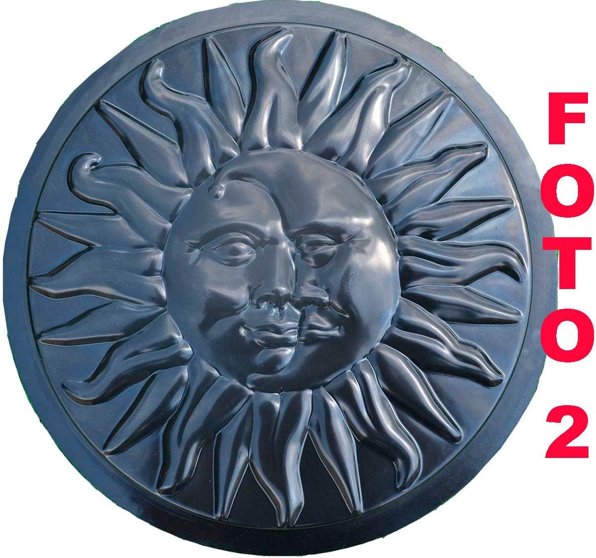 Concrete Mold Sun and Moon Plaster Concrete Stepping Stone Garden Path Decor (S11)