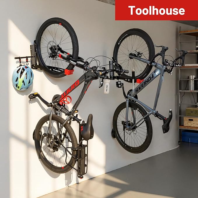 Soporte de pared ajustable y plegable para bicicleta 2 unidades miniatura 2