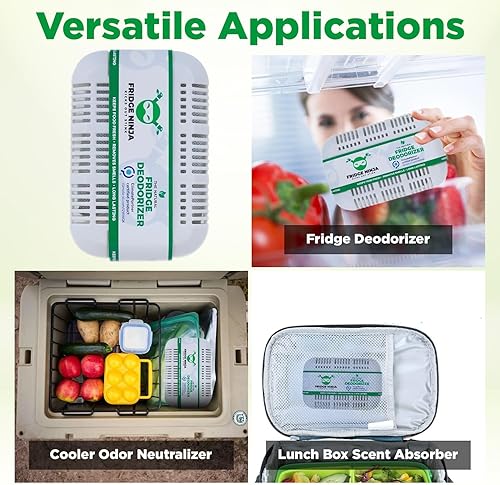 Miniatura 6 de Eliminador de olores desodorante para refrigerador, mejor que el bicarbonato de sodio, paquete XL de eliminador de olores para refrigerador y