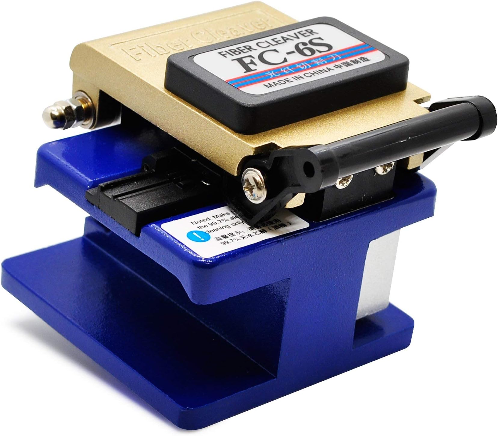 FC-6S Professional Optical Fiber Optic Cleaver FC-6S High Precision FTTH Optical Fiber Stripping Cutter Tool 12 Position Blade Cold Connection Tools Fiber Equipment