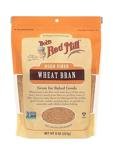 Bob's Red Mill Salvado de Trigo, 8 oz (Paquete de 1) - Sin OGM, Vegano, Kosher