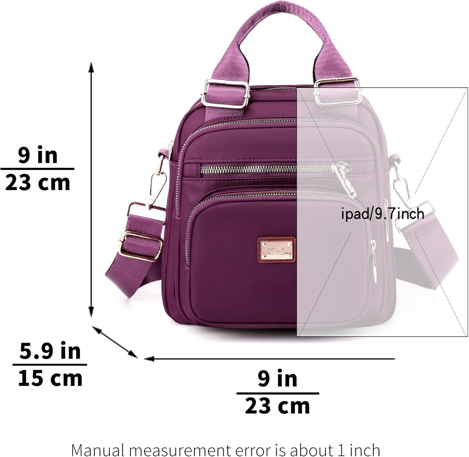 Small Travel Purse Mini Shoulder Bags Women's Single Shoulder Shoulder Bag Messenger Crossbody Handbag (Dark purple) - Image 2