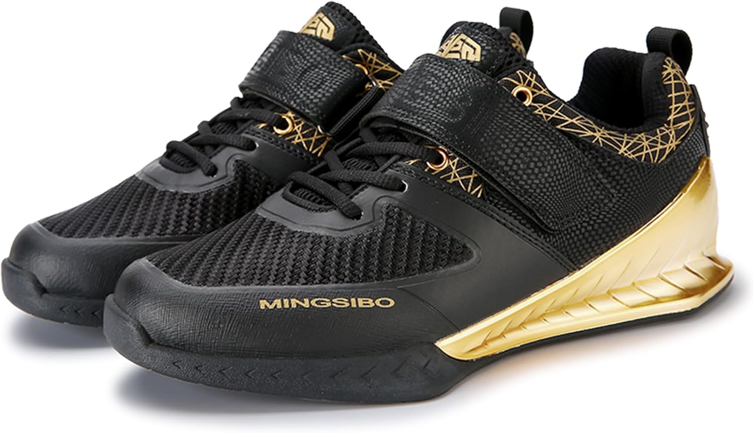 Men's Weightlifting Shoes - Pro-Level Stability for Squats & Deadlifts - High-Traction Grip, Arch Support - Powerlifting & Strength Training Footwear