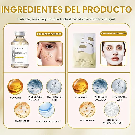 Hyaluron Serum Microneedling 50ml,4PCS Collagen Mask,Moisturizing